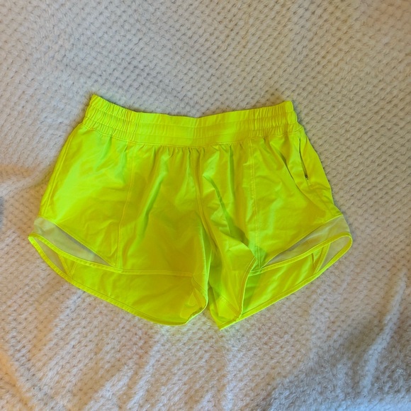 Lululemon Neon Yellow Hotty Hot Shorts - Picture 1 of 4